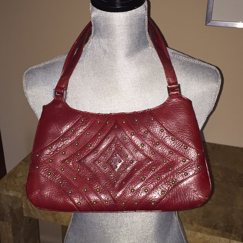 BCBG leather studded bag